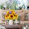 Artificial Sunflowers 14.96" Silk Flowers, Yellow Faux Wildflower Sunflowers Floral Arrangements Bouquet for Home, Kitchen, Table Centerpieces Decor